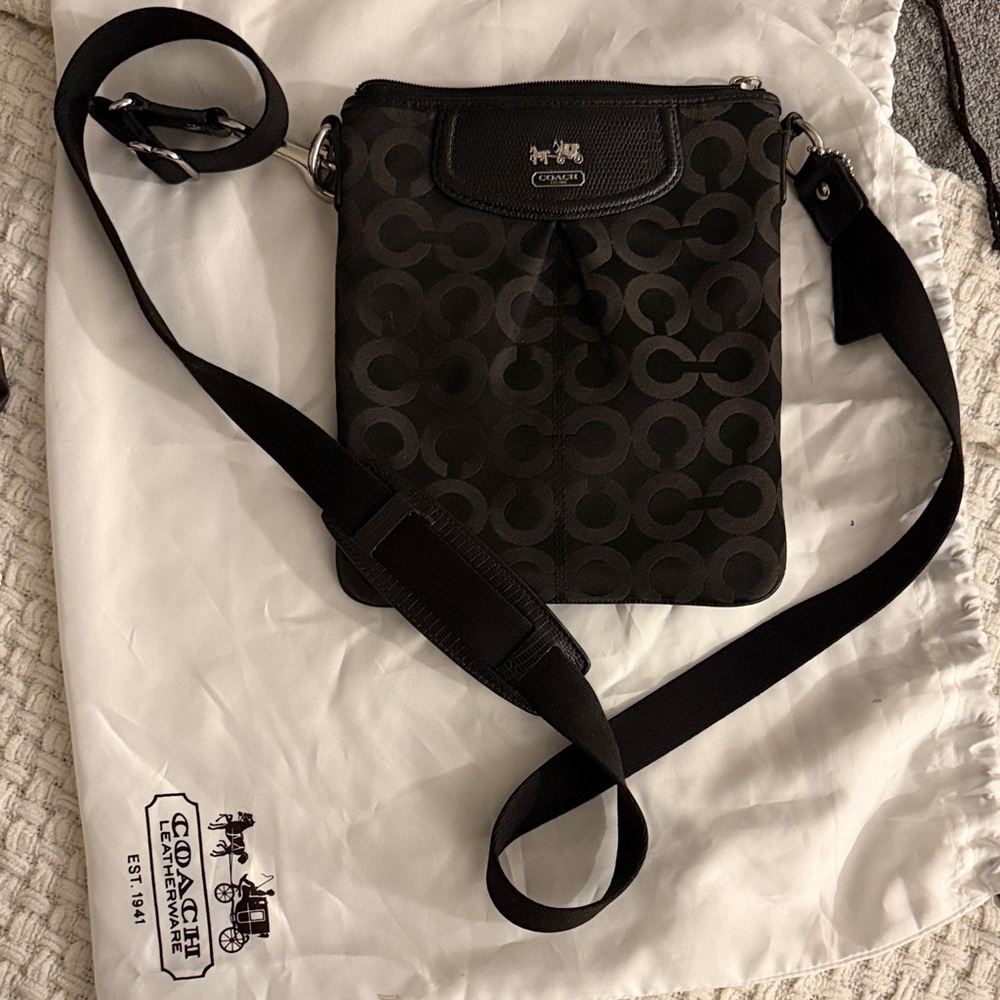 Coach Black Signature Messenger Bag